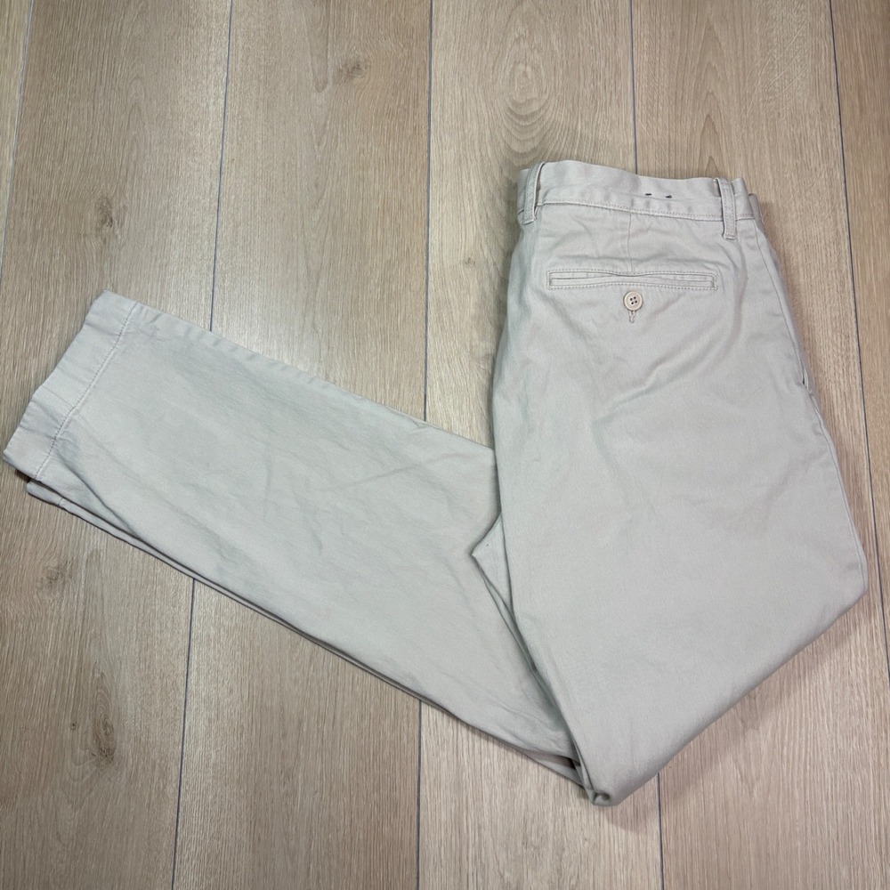 J.Crew 484 Slim Fit Stretch Chino Pants Mens 34x32 Khaki Beige Cotton Blend